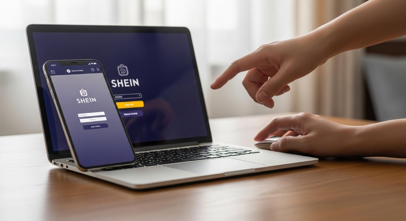 Un-smartphone-pose-a-cote-dun-ordinateur-portable-tous-deux-affichant-la-page-de-connexion-Shein-une-1763147885 Comment accéder à Shein mon compte : les étapes simples à suivre en 2024