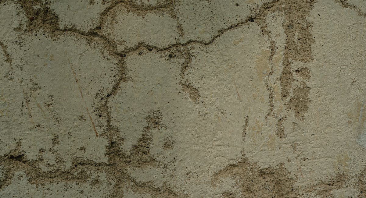Maçon réparant une grosse fissure sur façade de maison extérieure